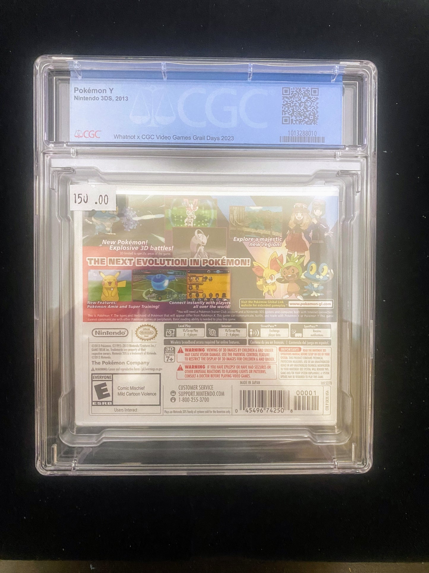 Nintendo 3DS 2013 Pokemon Y CGC Graded 9.6