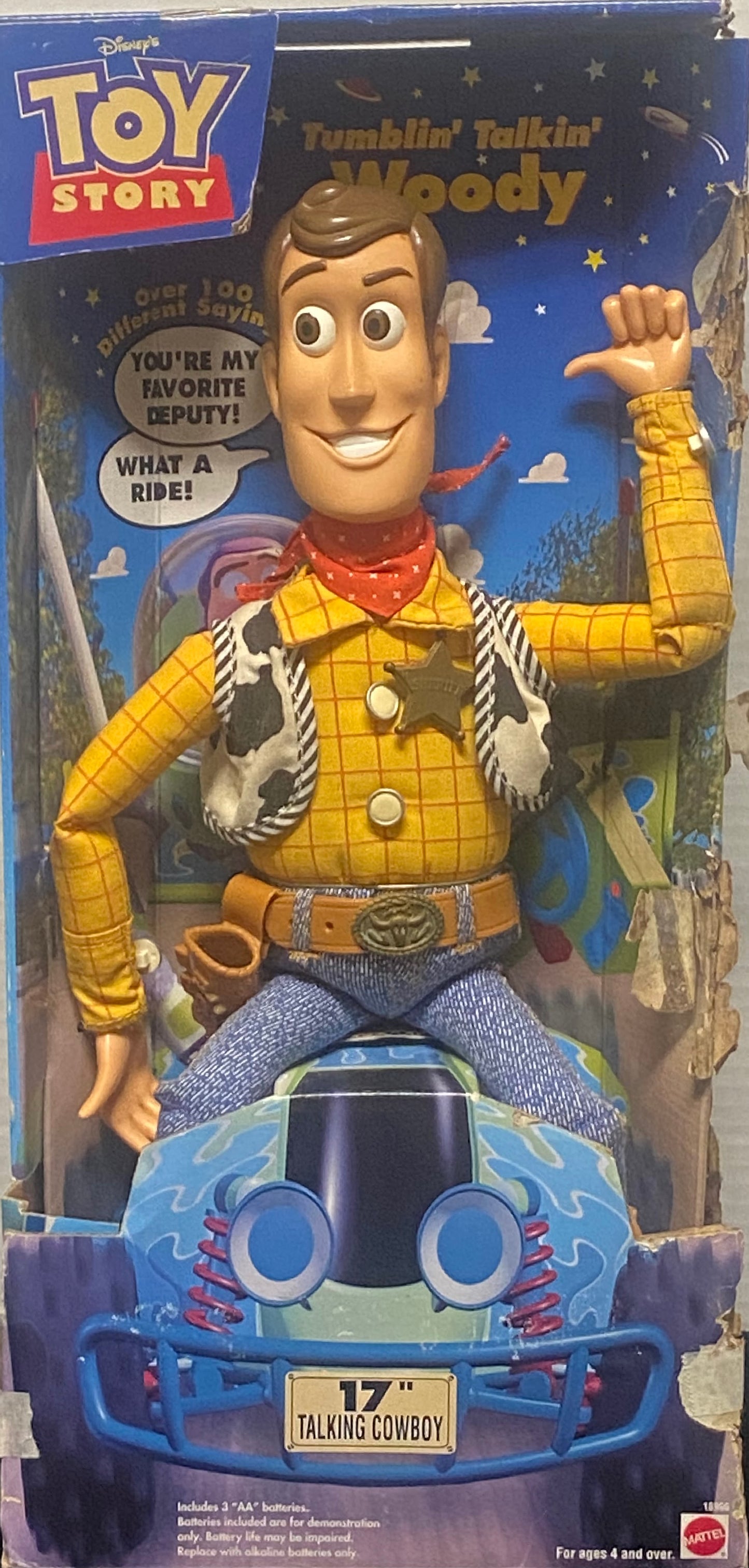 Tumbling Talking Woody - From Toy Story in box